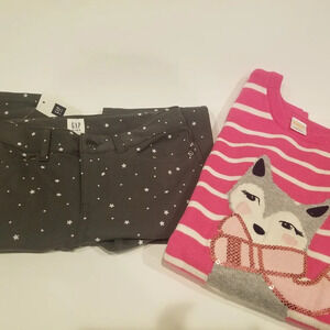 Lot of 2 Gap pants sz.12 Gymboree sweater sz.10